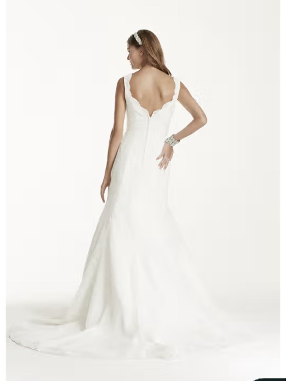 Ivory Lace Beaded Mermaid Wedding Dress size 12